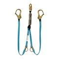 Ironwear 6’ External Double Leg Energy-Absorbing Lanyard w/ Hooks & D-Rings 2350-SRH